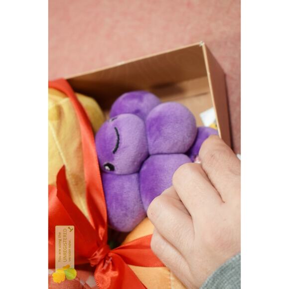 Gigglescape Charcuterie Box Set Swiss Cheese, Salami, Grapes, Bread 4pc Plush - Picture 3 of 6